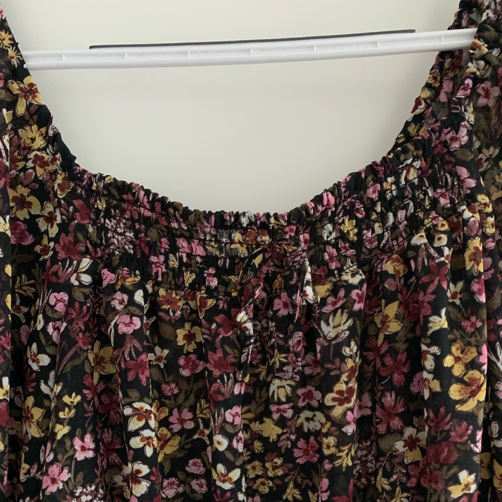 Mango Floral Off-the-Shoulder Blouse - Picture 6 of 7